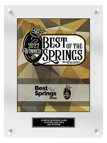 Best of the Springs 2022 Design Acrylic Plaque
